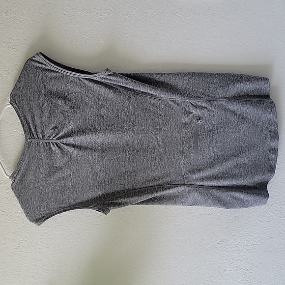 Athleta 1/4 Quarter Zip Ruched Top Heather Gray Size Small - Picture 4 of 7